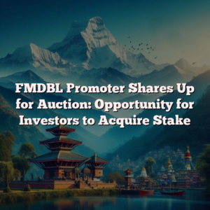 FMDBL Promoter Shares Up for Auction: Opportunity for Investors to Acquire Stake