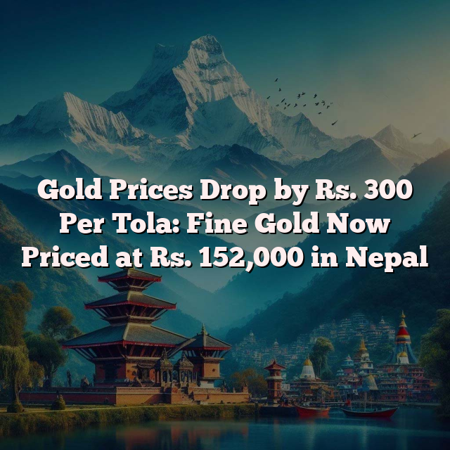 Gold Prices Drop by Rs. 300 Per Tola: Fine Gold Now Priced at Rs. 152,000 in Nepal